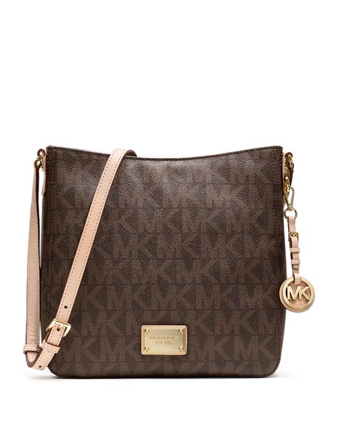 michael michael kors jet set logo messenger bag|michael kors saffiano jet set.